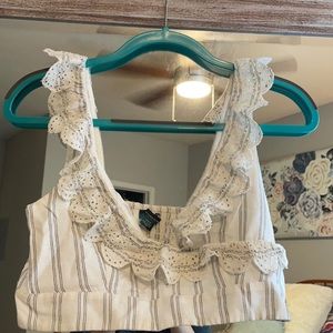 American eagle crop top with eyelet detail